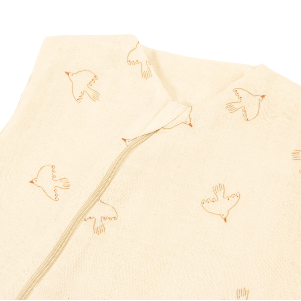 Schlafsack Sommer 0-6m SWEETY LIGHT Nobodinoz Braun hoshi Vögel