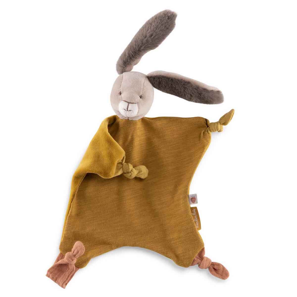 Schmusetuch Hase TROIS PETITS LAPINS Moulin Roty ocre
