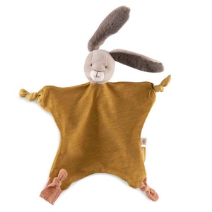 Schmusetuch Hase TROIS PETITS LAPINS Moulin Roty ocre