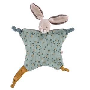 Schmusetuch Hasen TROIS PETITS LAPINS Moulin Roty Salbei