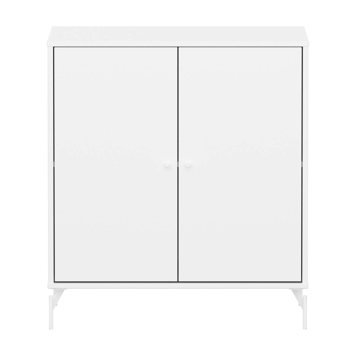 Schrank 2 Türen mit Fuß SAGA Flexa weiß