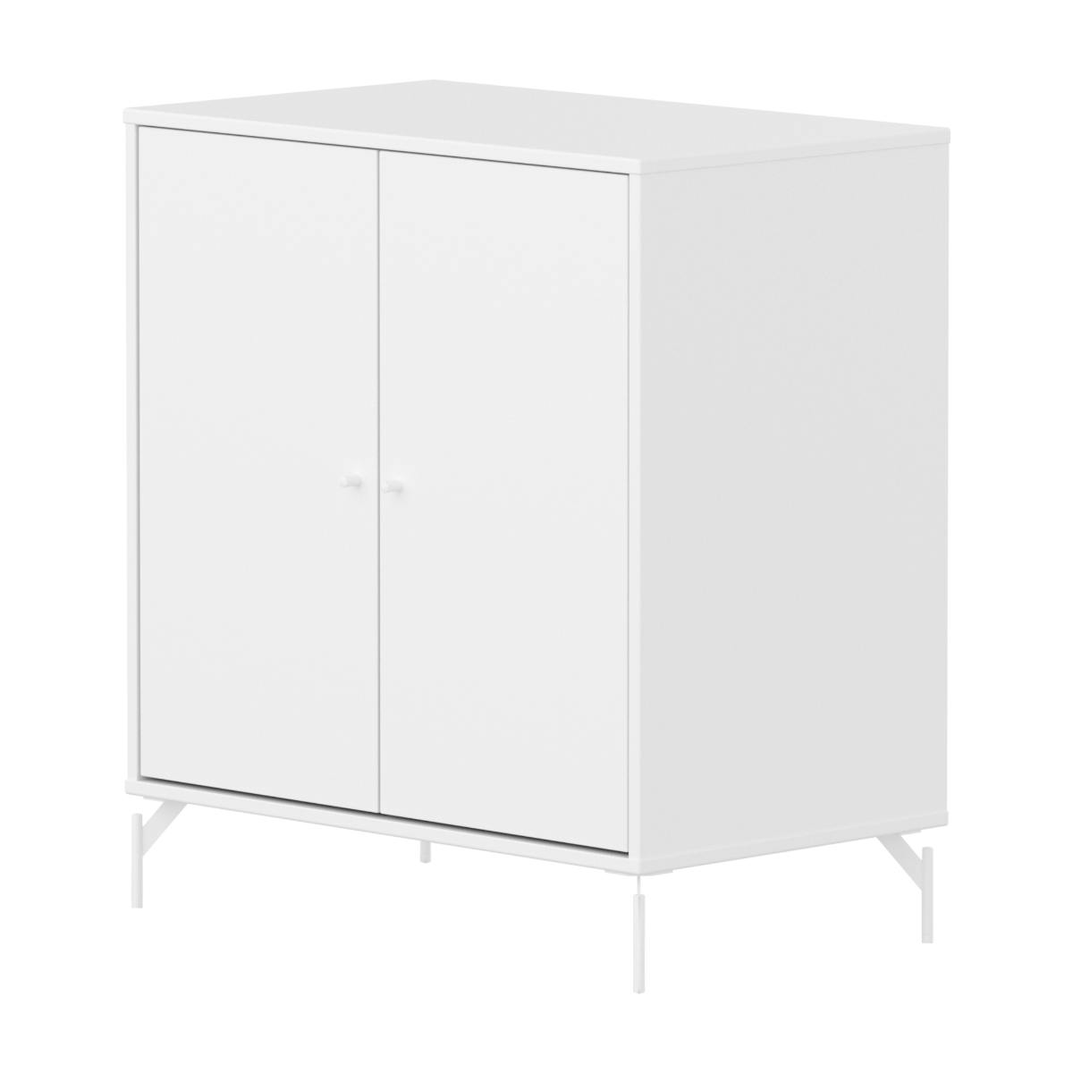 Schrank 2 Türen mit Fuß SAGA Flexa weiß