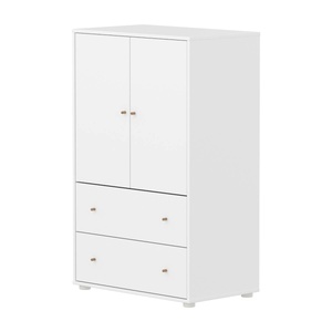 Schrank 2 Türen und 2 Schubladen SAGA Flexa weiß Eiche