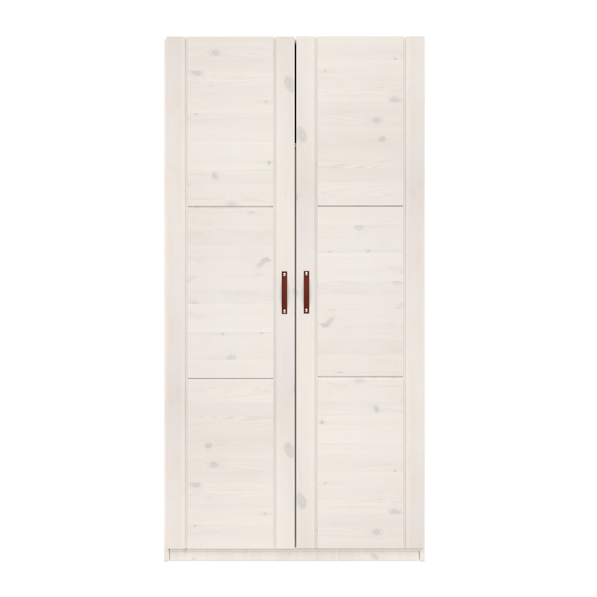 Schrank 2 Türen und Hängeleiste 100cm Lifetime weiß gekalkt