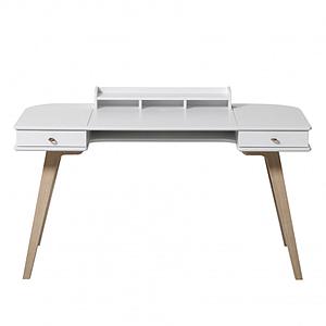 Schreibtisch 66cm WOOD Oliver Furniture weiß-Eiche