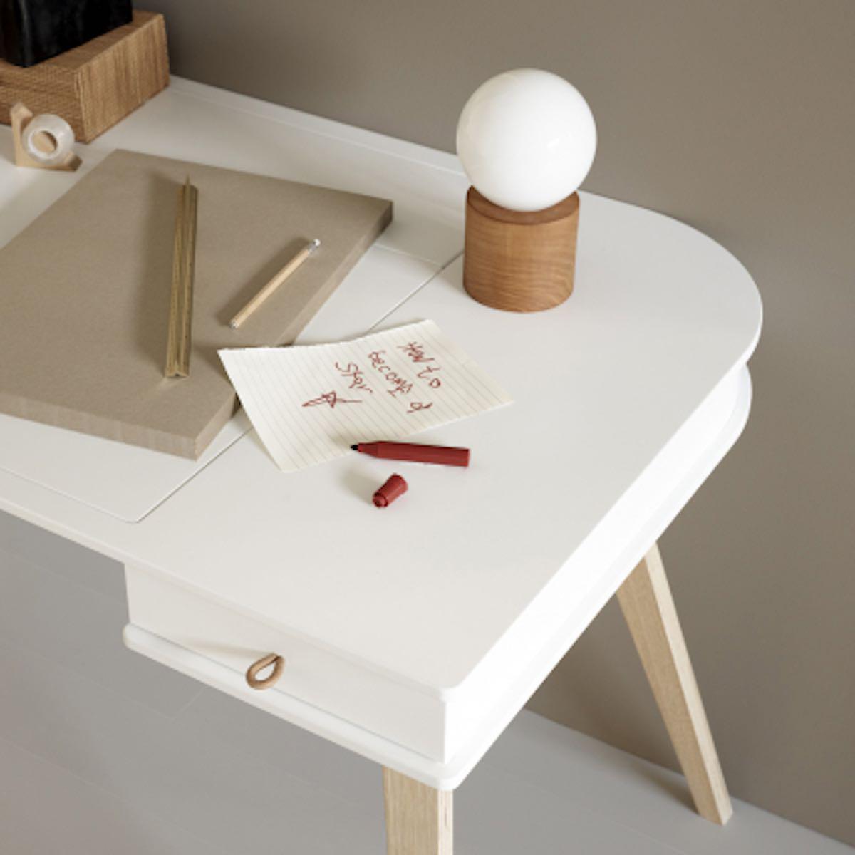 Schreibtisch 72,6cm WOOD Oliver Furniture weiß-Eiche