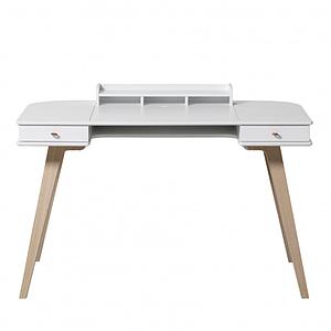 Schreibtisch 72,6cm WOOD Oliver Furniture weiß-Eiche