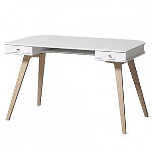 Schreibtisch 72,6cm WOOD Oliver Furniture weiß-Eiche