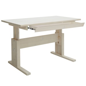Schreibtisch höhenverstellbar+neibar + 1 Schublade Lifetime whitewash