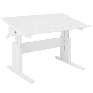 Schreibtisch höhenverstellbar+neibar 120cm Lifetime weiß