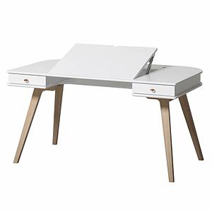 Schreibtisch-Stuhl 66cm WOOD Oliver Furniture weiß-Eiche