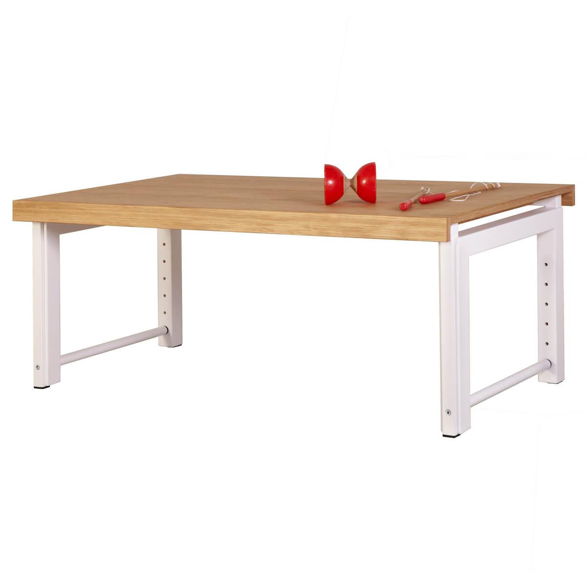 Schreibtisch ZIGGY de Breuyn aus massiver Buche in Ausführung weiß-Eiche