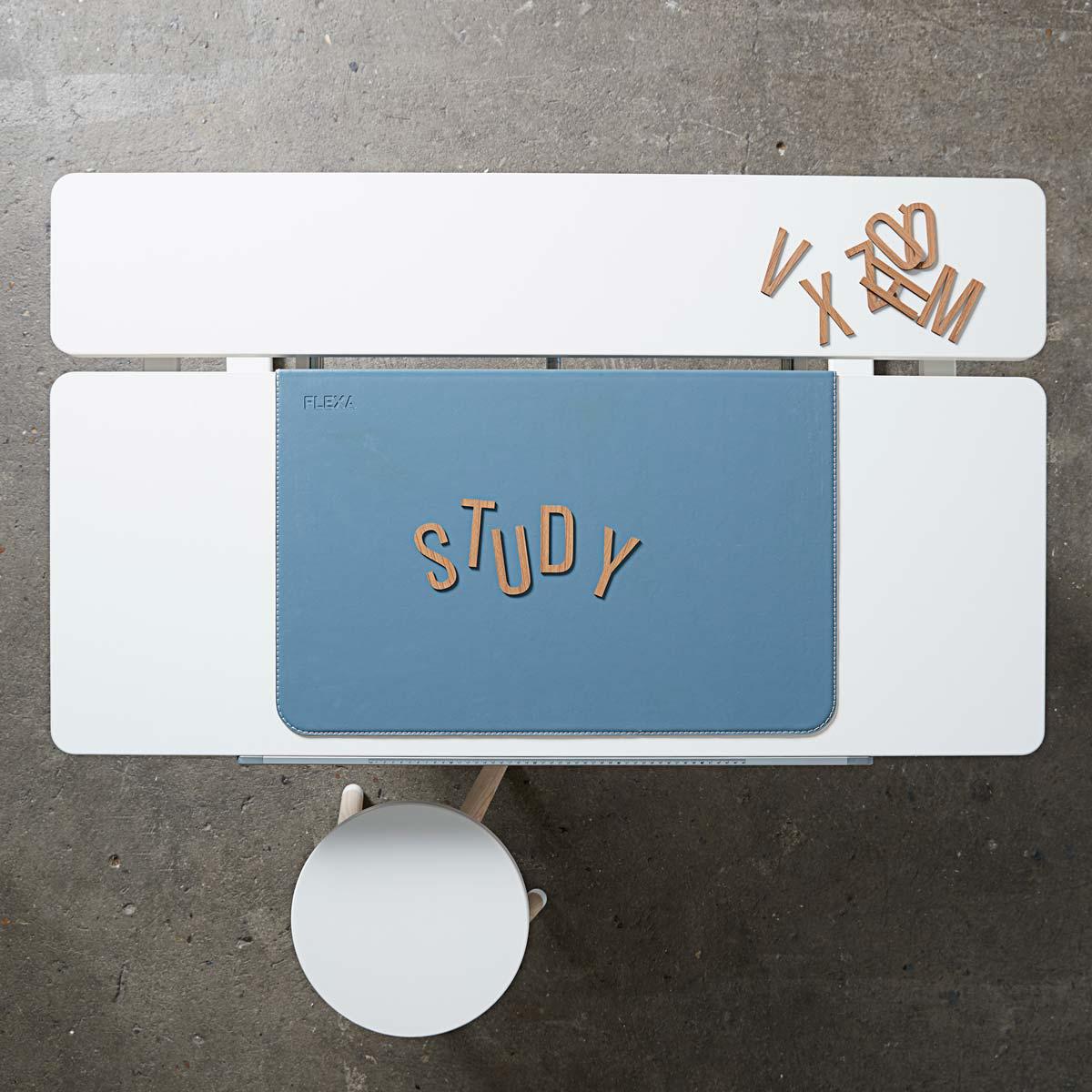 Schreibtischunterlage Kunstleder STUDY Flexa blau