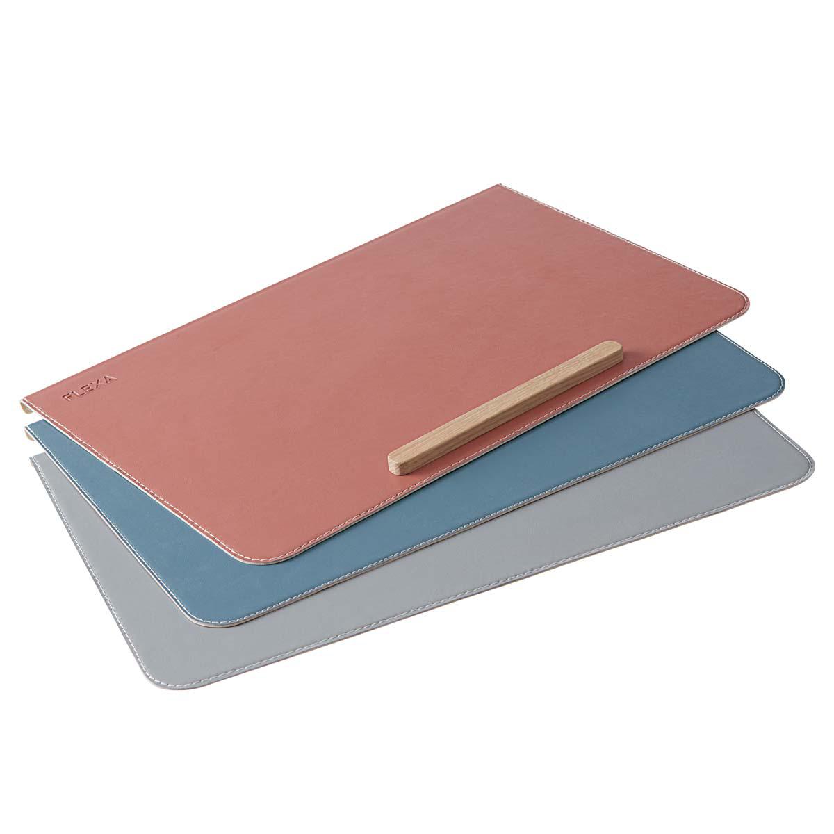 Schreibtischunterlage Kunstleder STUDY Flexa blau