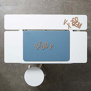 Schreibtischunterlage Kunstleder STUDY Flexa blau