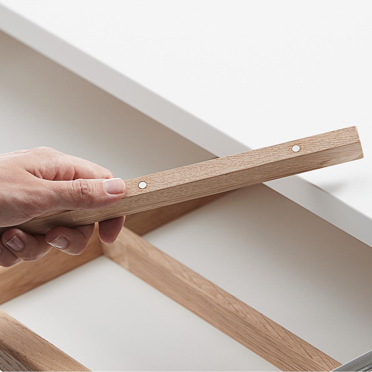 Schublade mit Fächern MOBY Flexa weiß-natur