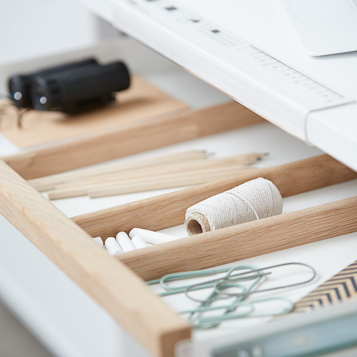 Schublade mit Fächern MOBY Flexa weiß-natur