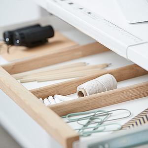 Schublade mit Fächern MOBY Flexa weiß-natur