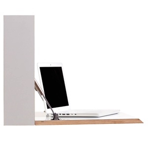 Sekretär FLATBOX Müller Small Living weiß-Birkenkante