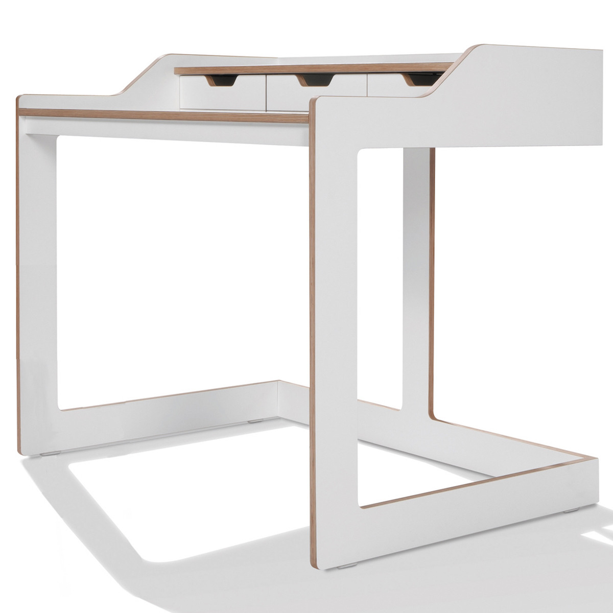 Sekretär PLANE Müller Small Living weiß-Birkenkante