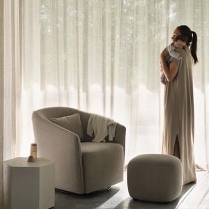 Sessel SWIVEL & GLIDING GOMI Quax mohair latte