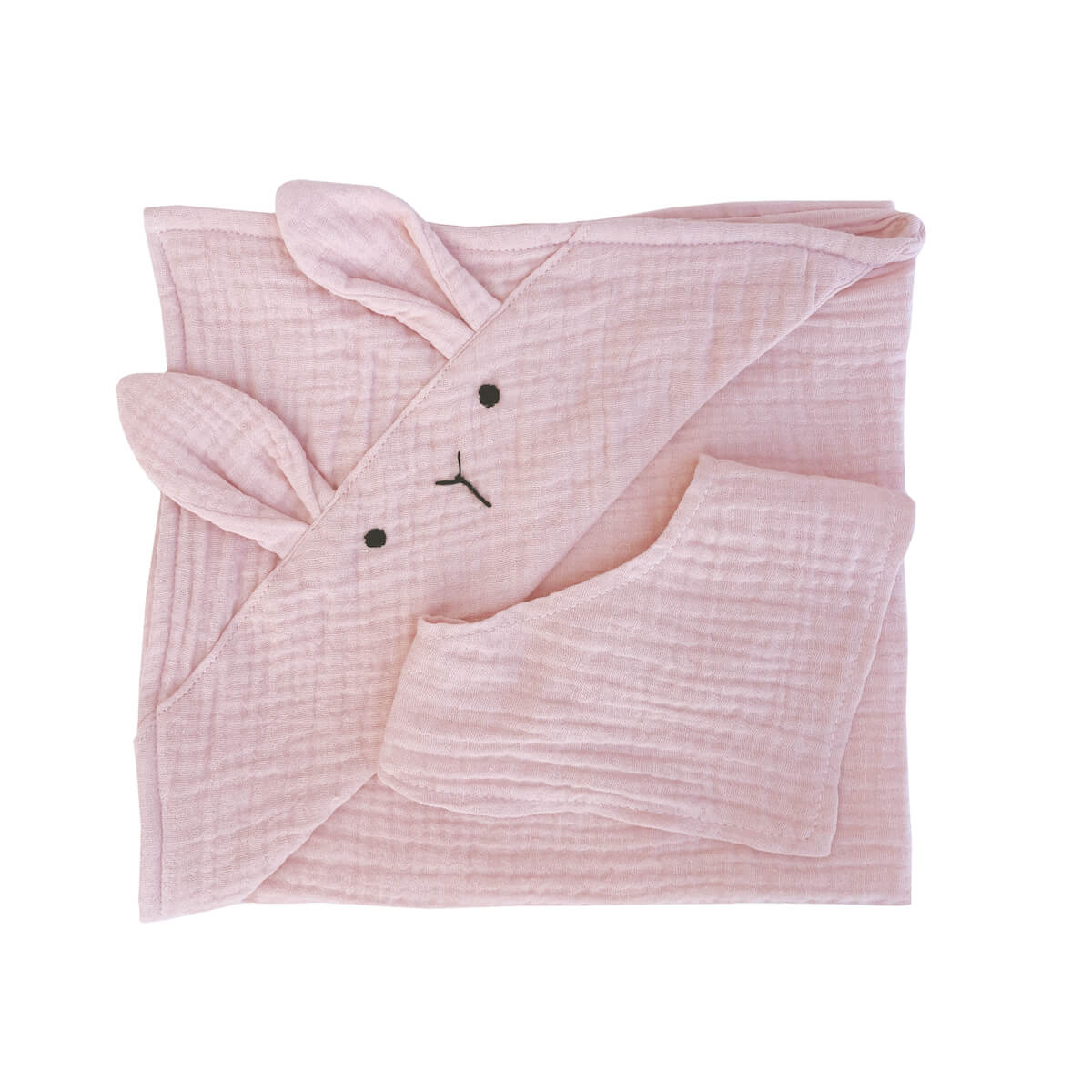 Set Handtuch-Bandana BUNNY BOBBLE rosa