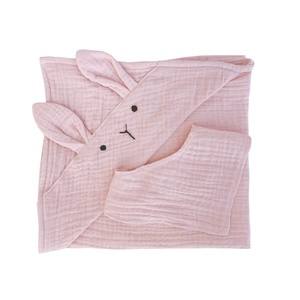 Set Handtuch-Bandana BUNNY BOBBLE rosa