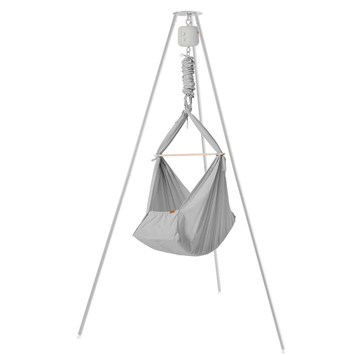 Set mit Wiegenständer Basic Grau, Federwiege Basic Grau, Motor LeeLo01 Membantu