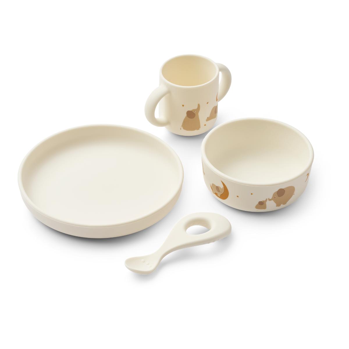 Set vaisselle VIVI Liewood Elephant creme de la creme