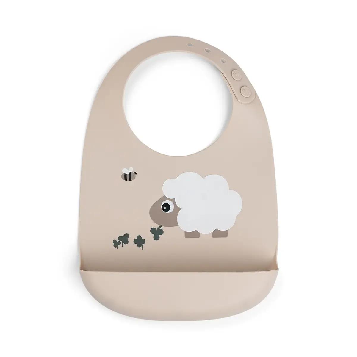Silicone bib Sheepy Done by deer Sand