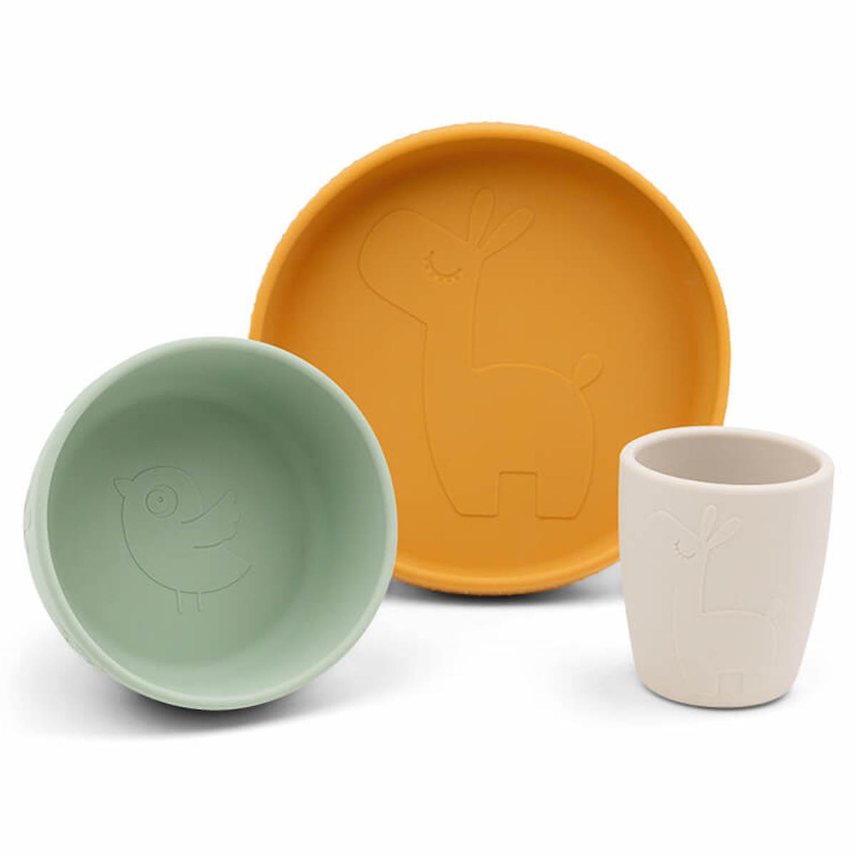 Silicone dinner set STICK&STAY LALEE Done by Deer Colour Mix