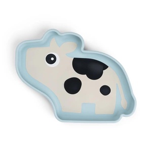 Silicone Stick&Stay plate Dotti Done by deer Blue