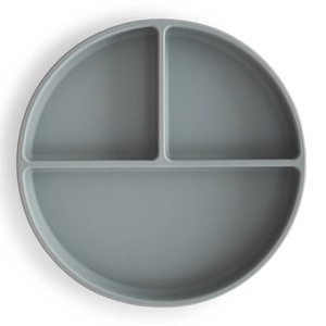 Silikonteller Mushie Stein