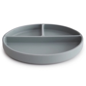 Silikonteller Mushie Stein