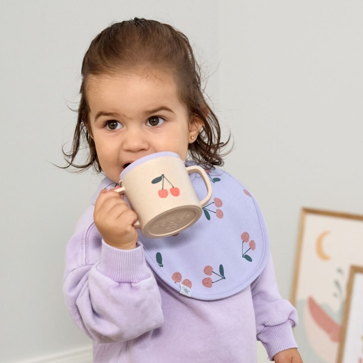 Sippy Cup PP/Zellulose Happy Fruits Cherry Laessig