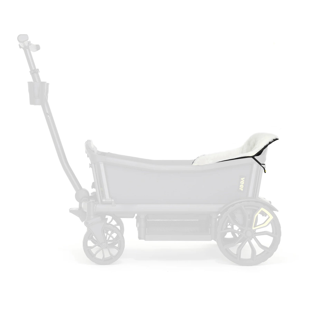 Sitzgehäuse Veer aus Naturleder, weiß-schwarz