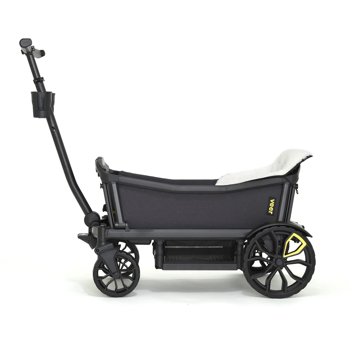 Sitzgehäuse Veer aus Naturleder, weiß-schwarz