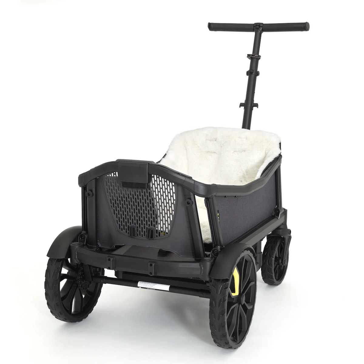 Sitzgehäuse Veer aus Naturleder, weiß-schwarz