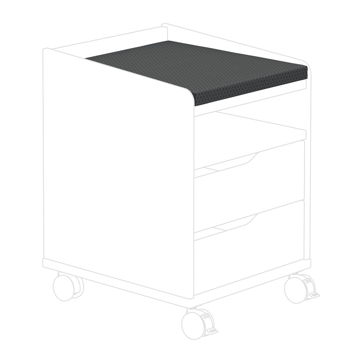 SITZKISSEN 3D ROLLCONT. GRAU DIEGO Schreibtische Paidi Grau