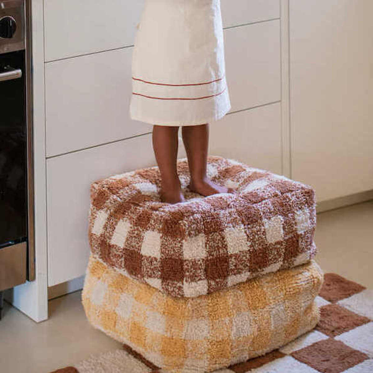 Sitzsack LITTLE CHEF Lorena Canals Vichy-Toffee