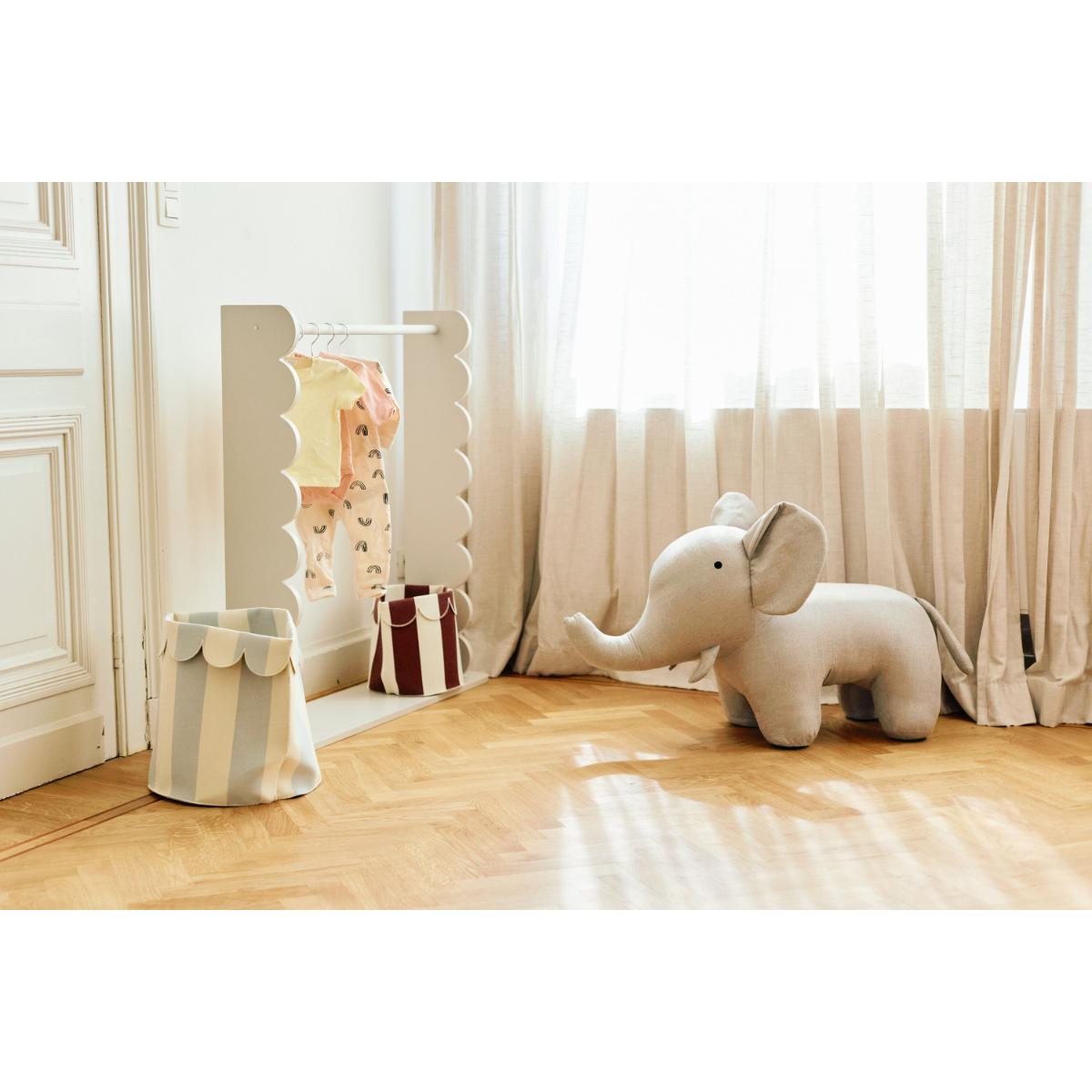 Sitzsack Plüsch ELEPHANT linen grey Childhome