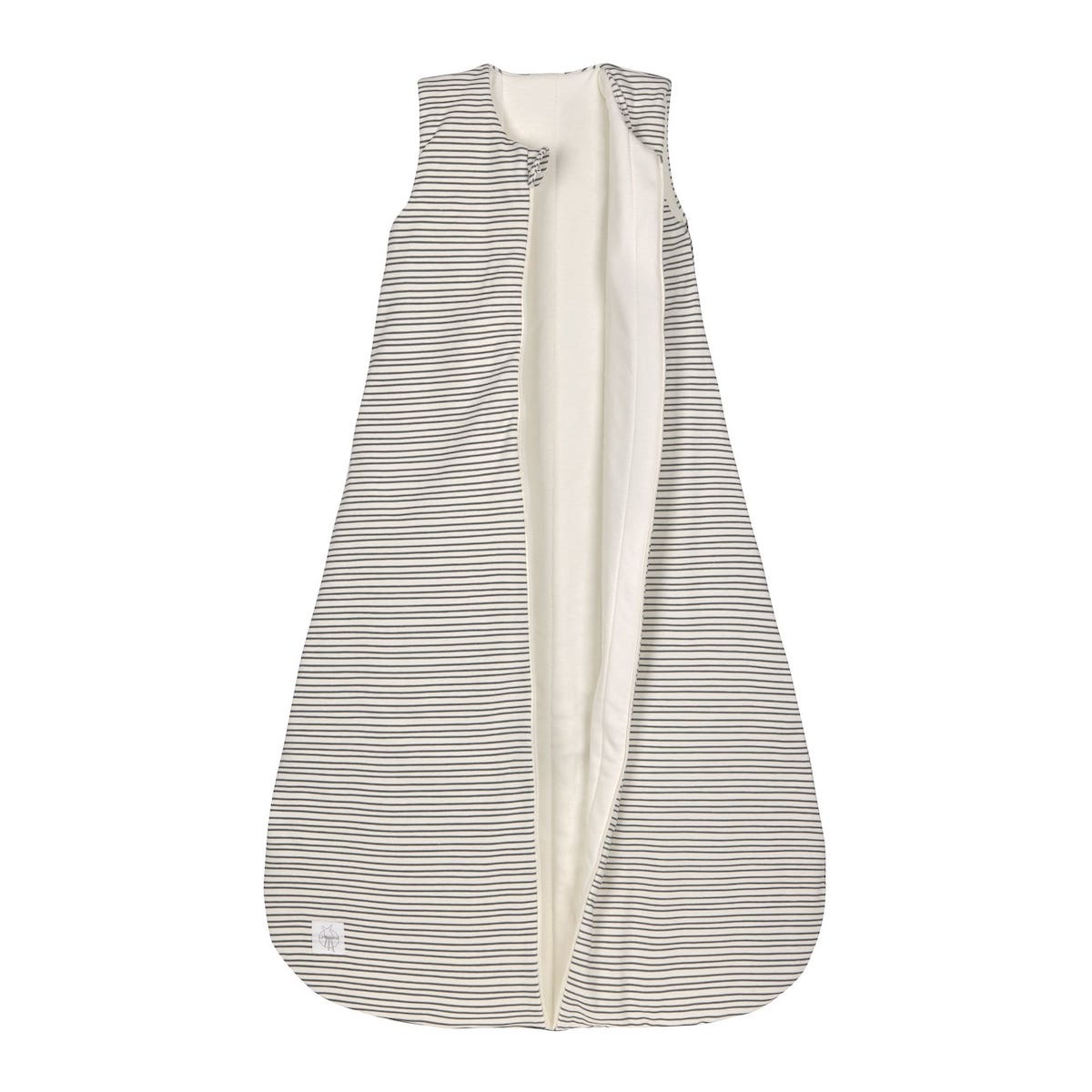 Sleepingbag Interlock Striped Grey - Athracite 25 Tog 100% Organic Cotton Gots 86-92 Laessig