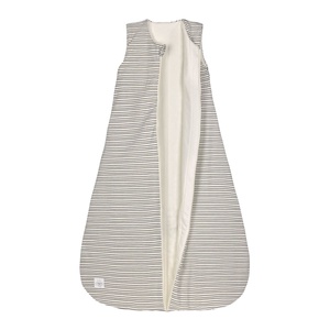 Sleepingbag Interlock Striped Grey - Athracite 25 Tog 100% Organic Cotton Gots 86-92 Laessig