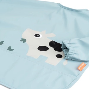 Sleeved pocket bib Tiny farm Done by deer Blue