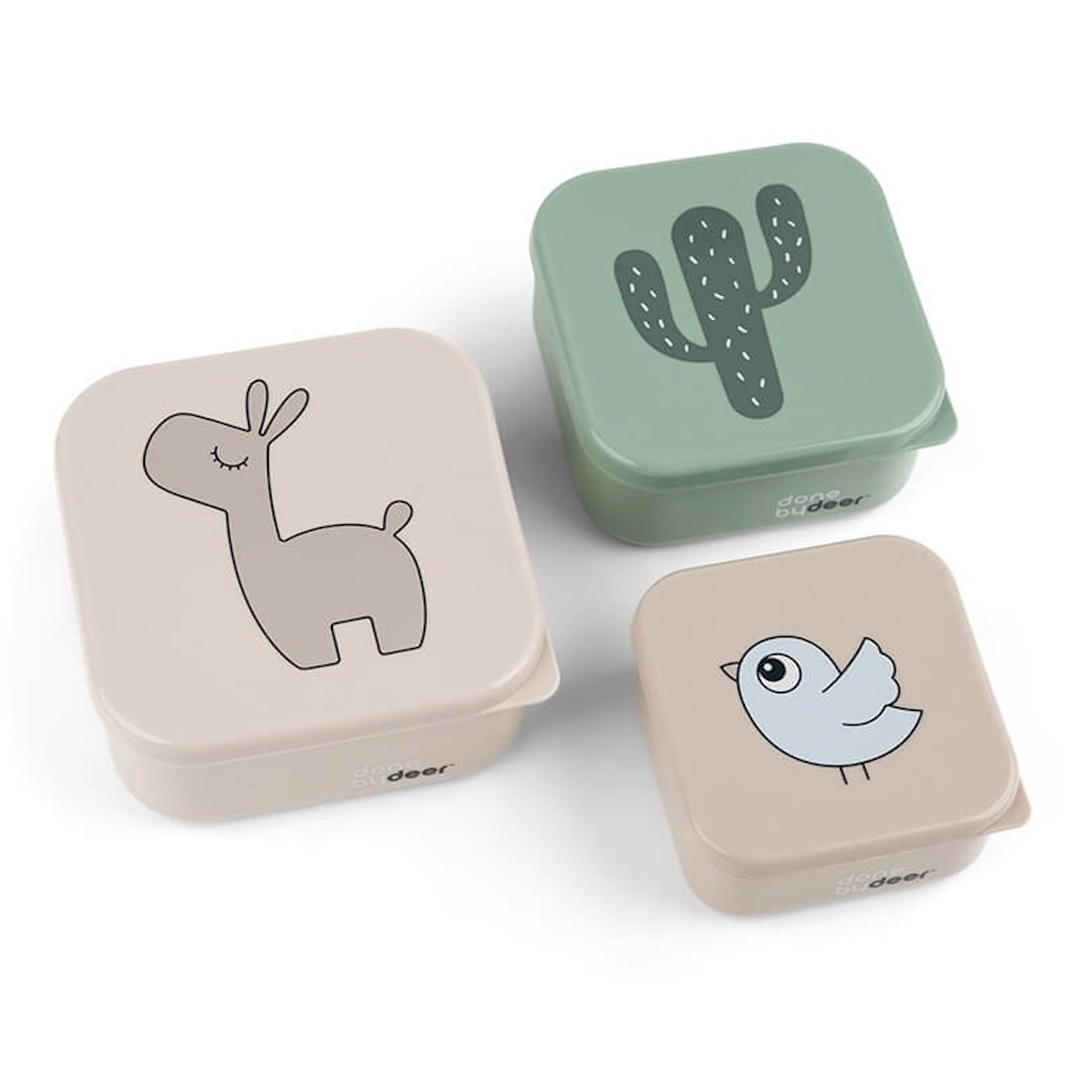 Snackbox Set 3St. LALEE Done by Deer Sand mix