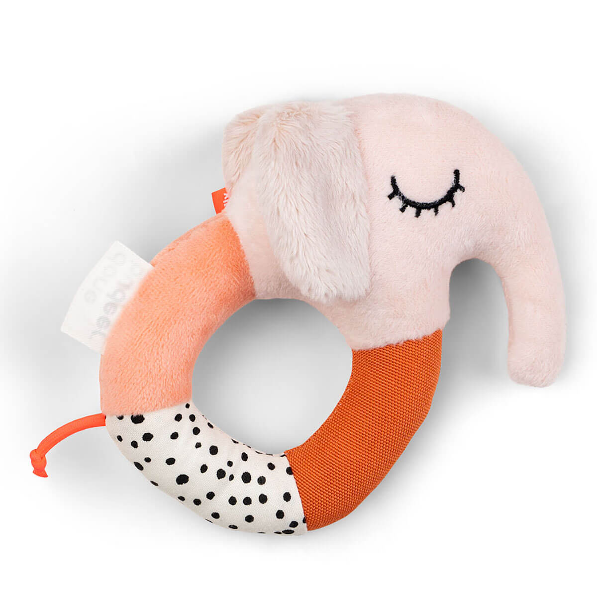 Sonajero sensorial anilla Elphee Rosa Done by Deer