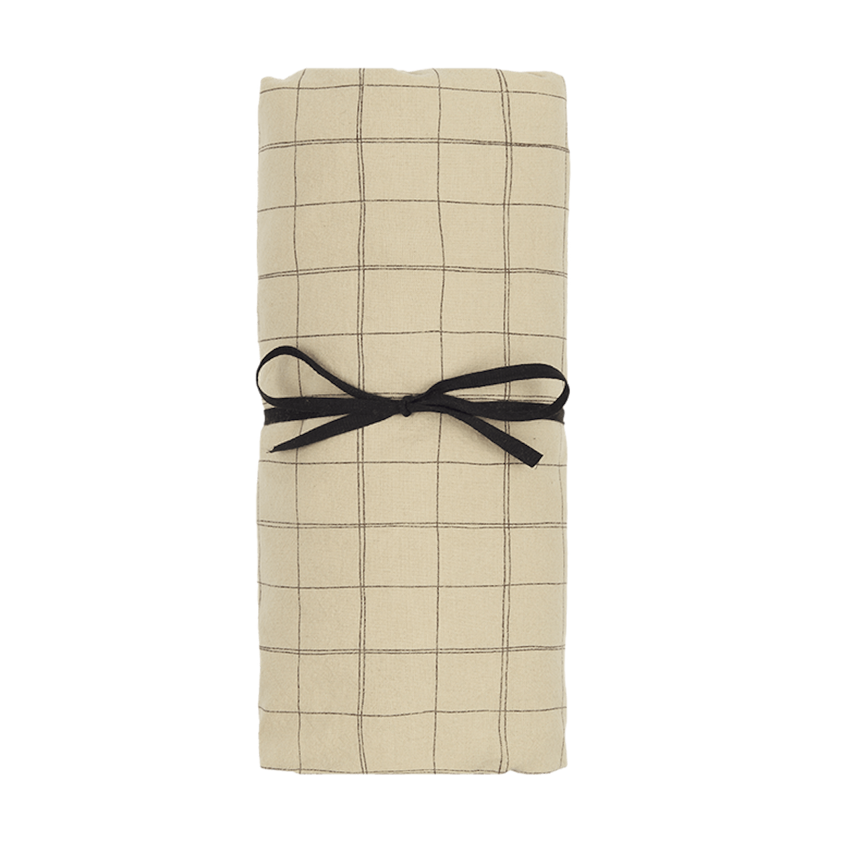 Spannbettlaken 70x140cm aus gewaschener Bio-Baumwolle, Nobodinoz green tea grid