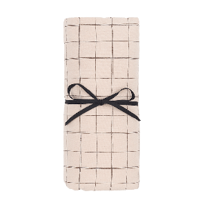 Spannbettlaken 70x140cm aus gewaschener Bio-Baumwolle, Nobodinoz mauve pink grid