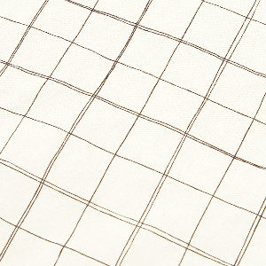 Spannbettlaken 70x140cm aus gewaschener Bio-Baumwolle, Nobodinoz natur grid