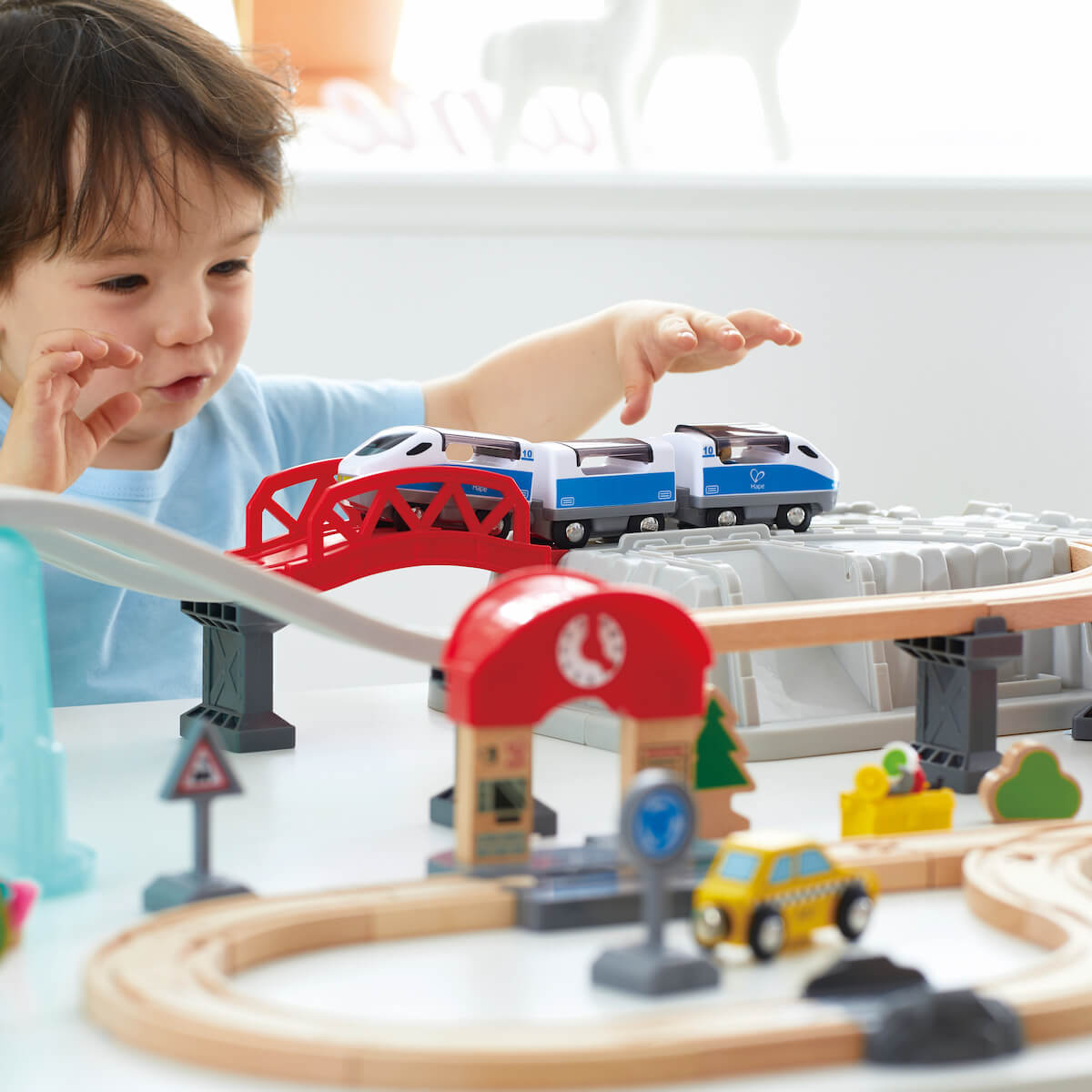 Stadtbahn Set in Aufbewahrungsbox Hape